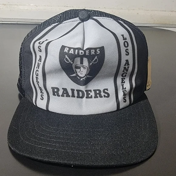 Vintage Los Angeles Raiders キャップ ブラック Los Angeles LA Raiders Script Classic Snapback Cap Hat Black